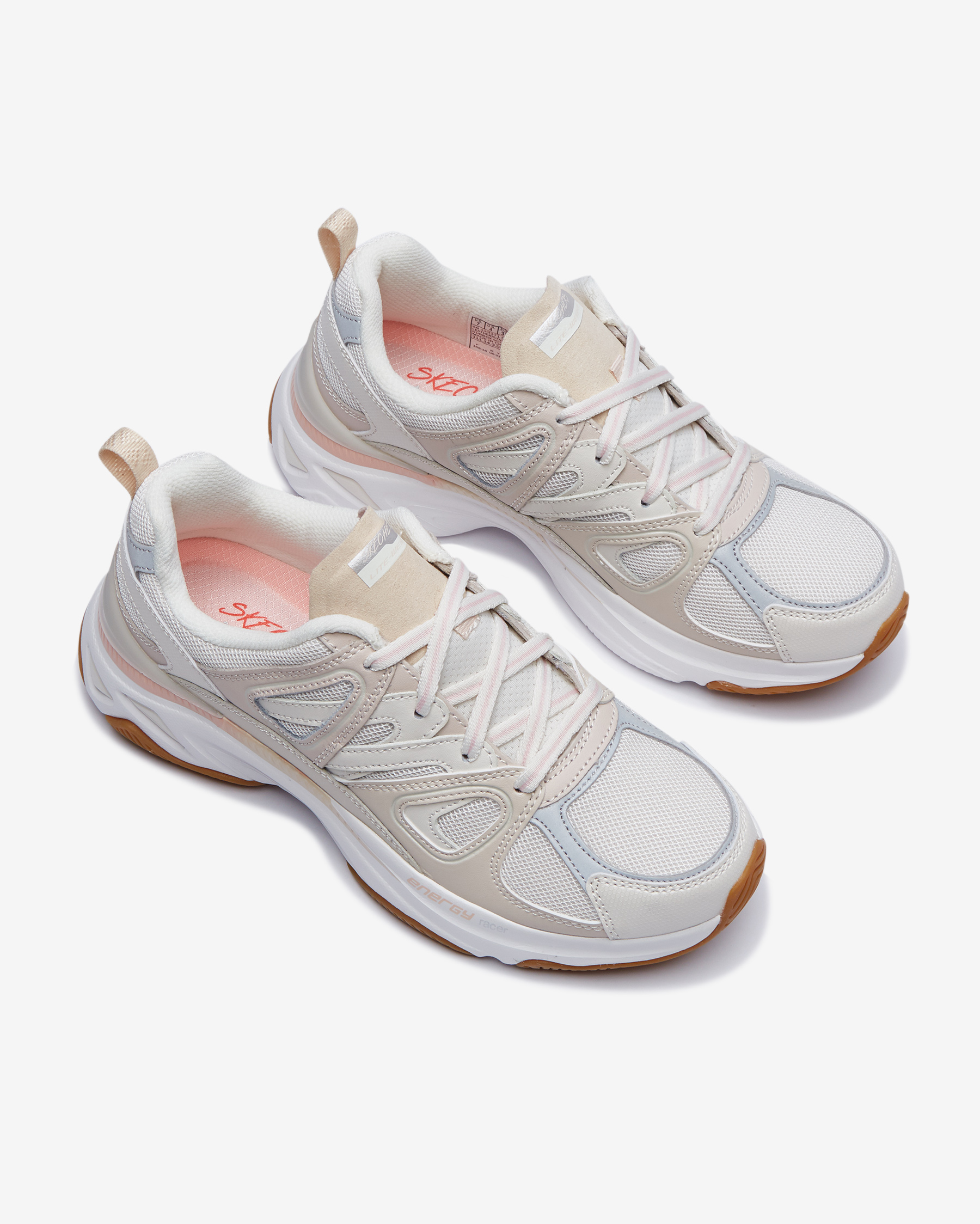 Skechers Energy Racer - Innovative Kadın Bej Spor Ayakkabı 149371 NTPK