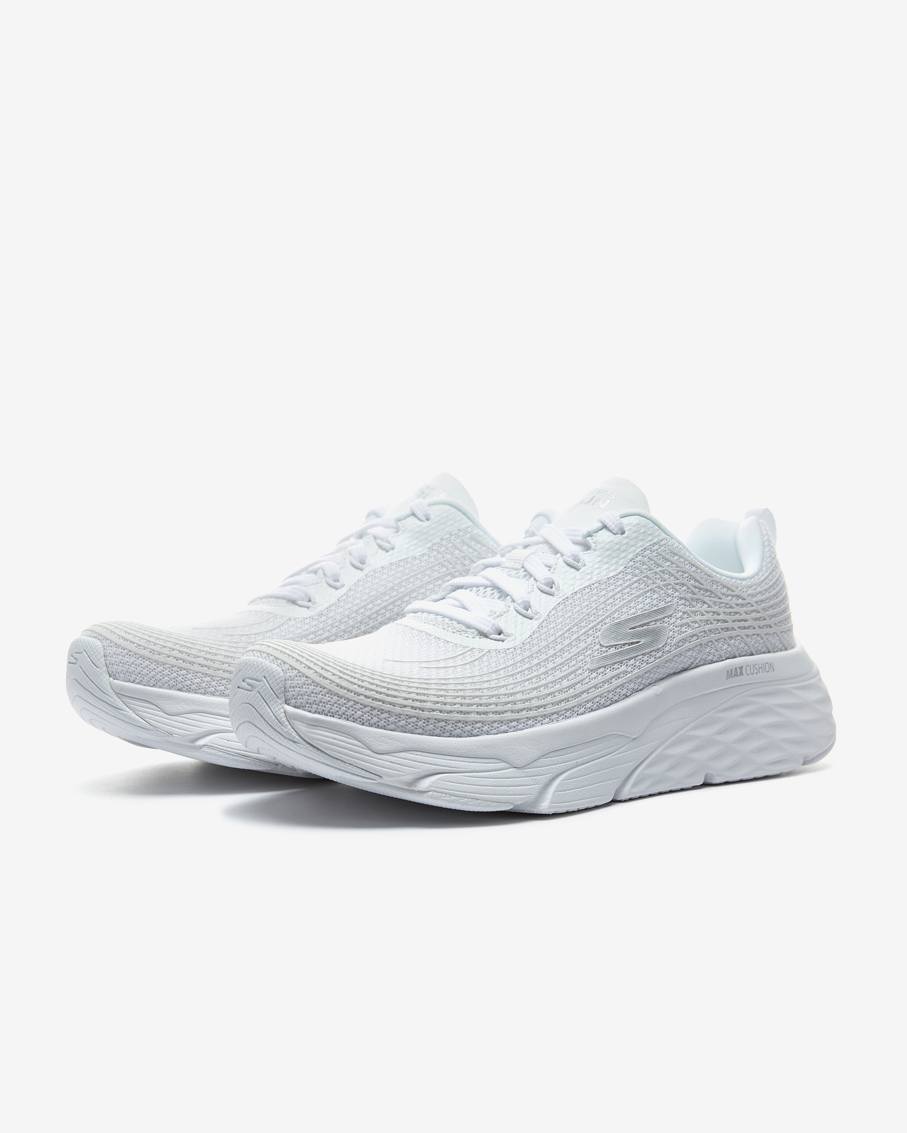 SKECHERS MAX CUSHIONING ホワイト Skechers Max Cushioning Elite - Kadın Beyaz Koşu Ayakkabısı 17693 WHT
