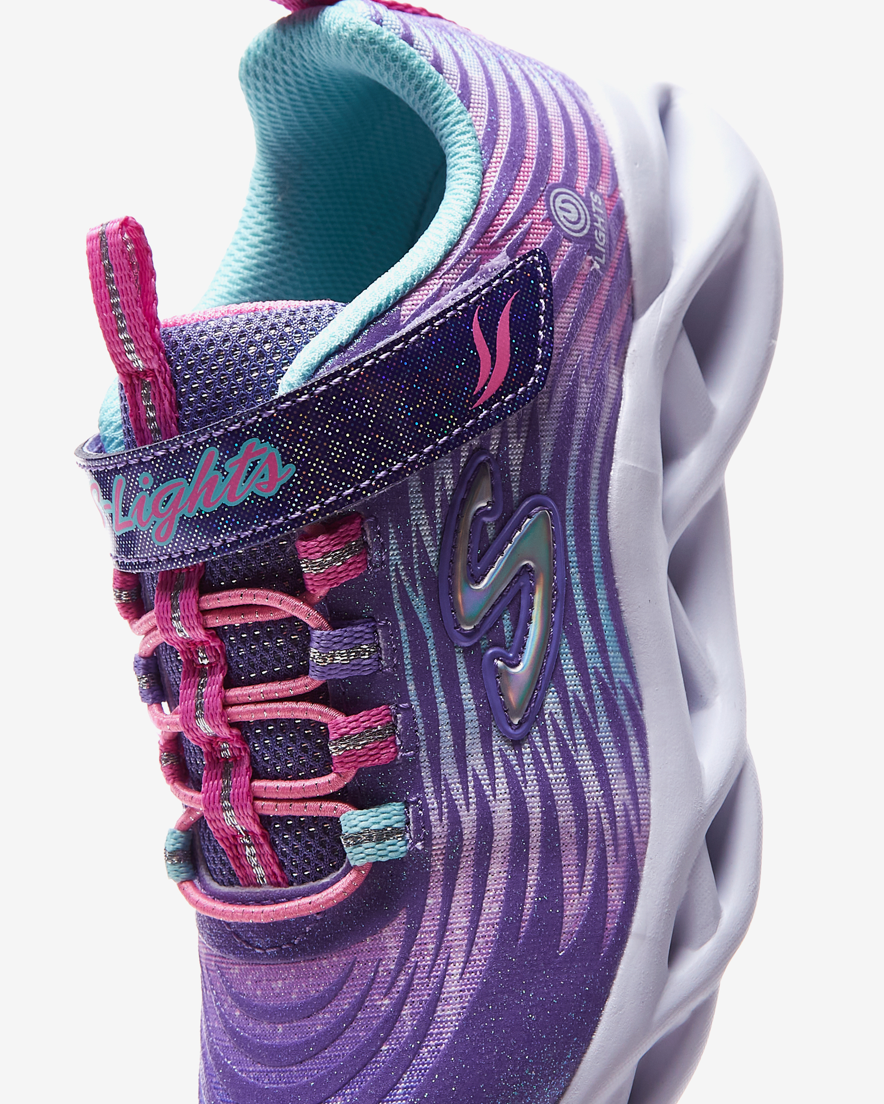 国産キラーガールズスカ！Wサイダー7インチ！ワッツラブ？ Skechers Twisty Brights - Mystical Bliss Büyük Kız Çocuk Mor