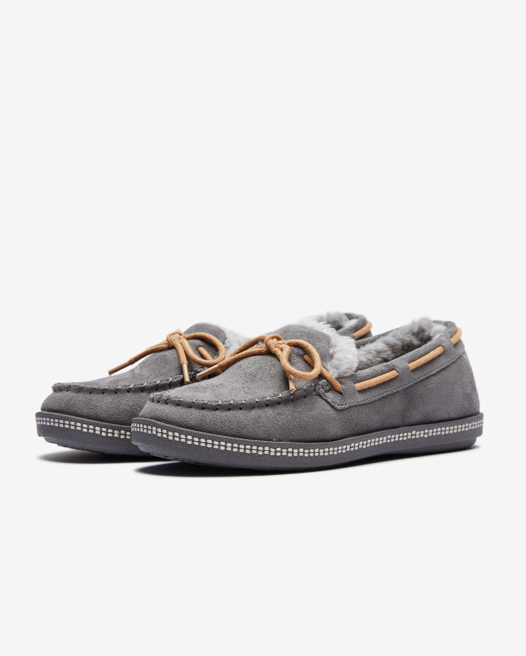 Skechers Cozy Campfire - Toasty Time Kadın Gri Ev Ayakkabısı 32782 CCL