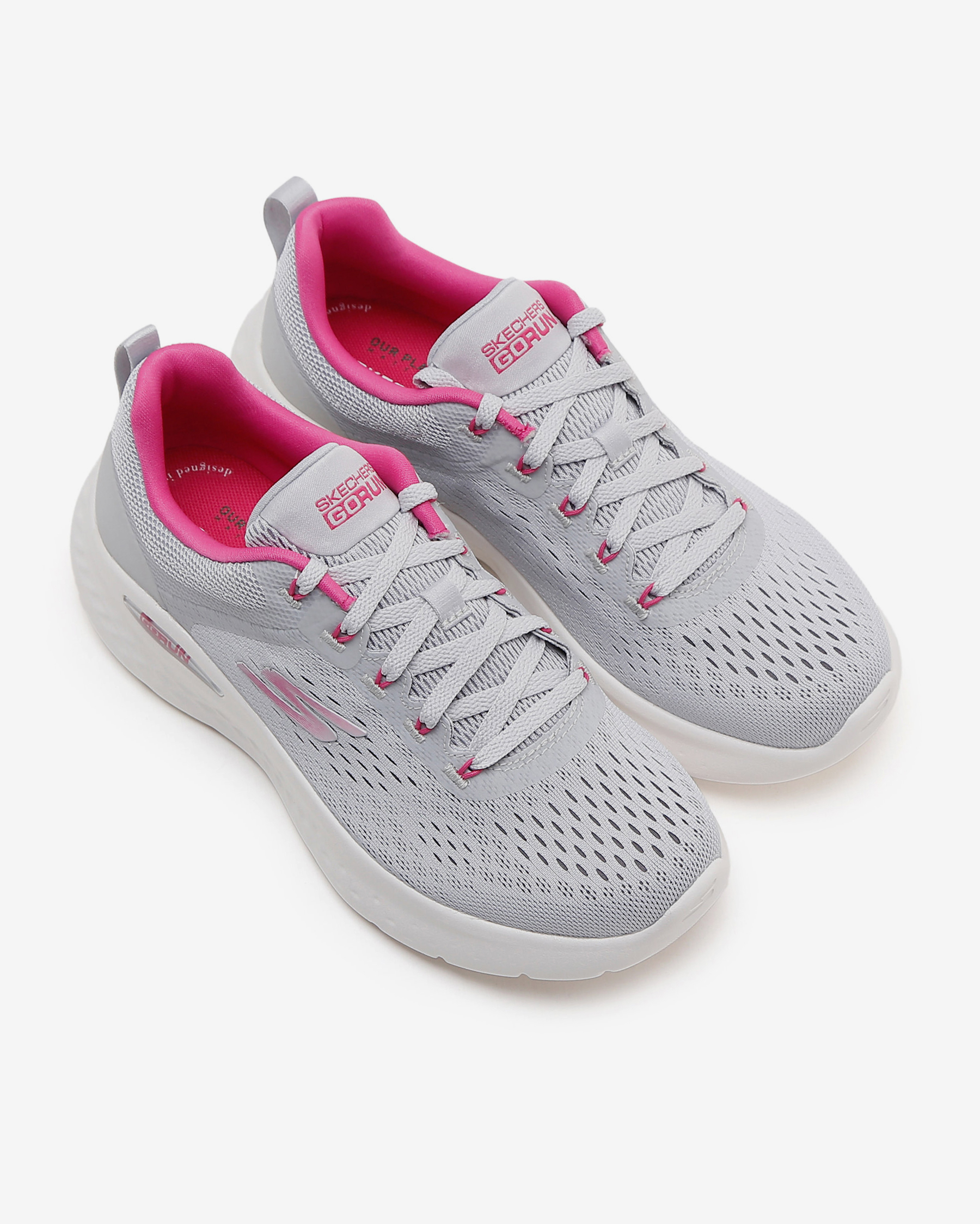 Skechers Go Run Lite Kadın Gri Koşu Ayakkabısı 129423 GYPK