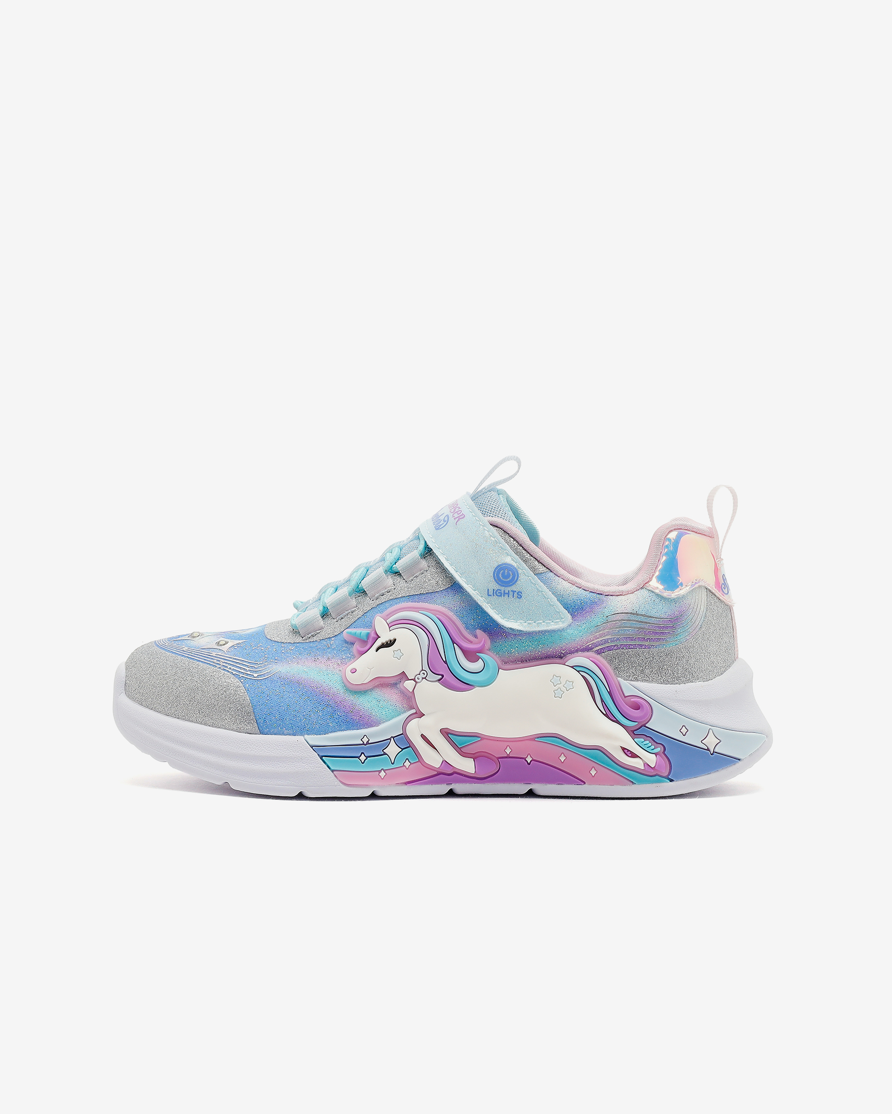 Skechers Unicorn Chaser Büyük Kız Çocuk Gri Işıklı Spor Ayakkabı
