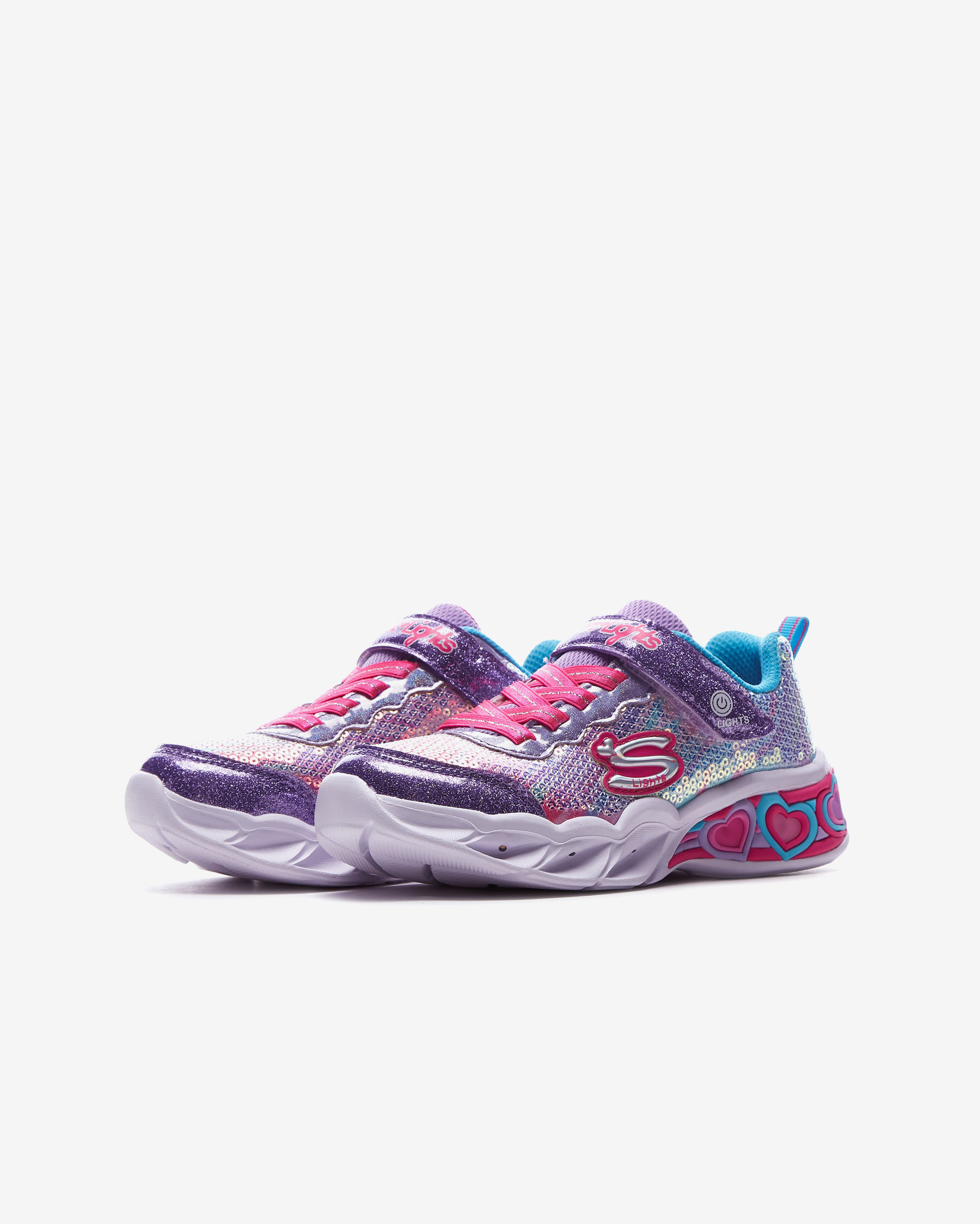 ボンキュートS Skechers Sweetheart Lights - Lets Shine Büyük Kız Çocuk Mor Işıklı