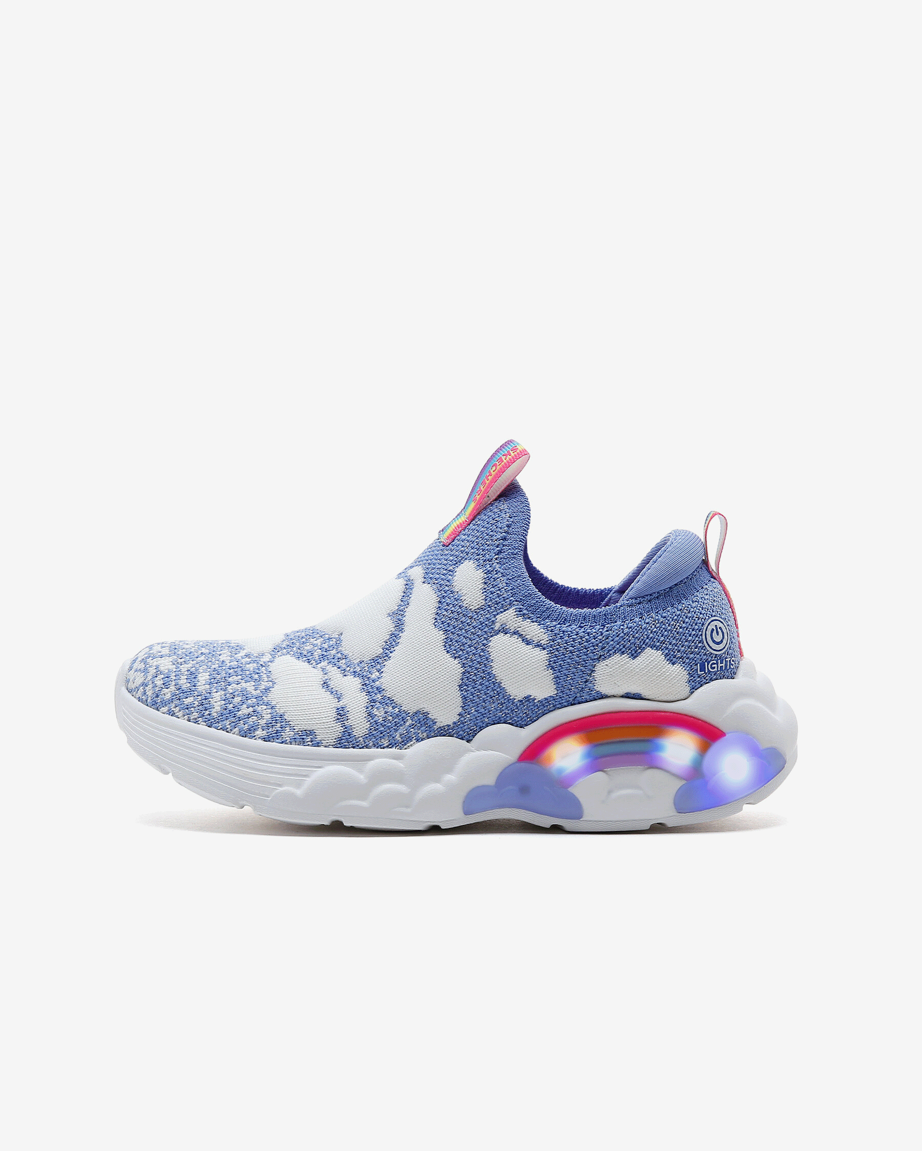 Skechers Rainbow Racer - Fluffy Dreamz Büyük Kız Çocuk Mavi Işıklı