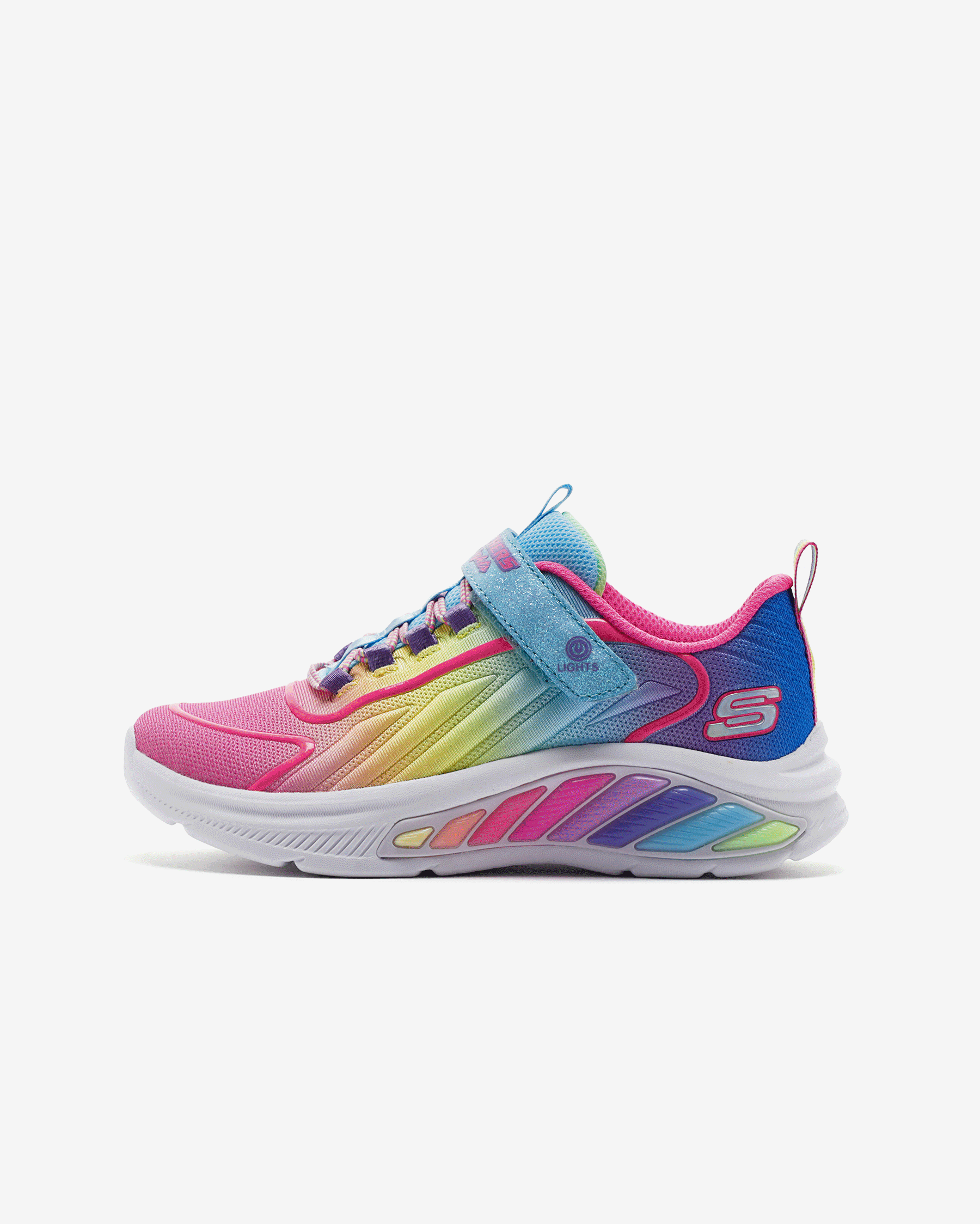 Skechers Rainbow Cruisers Büyük Kız Çocuk Mavi Işıklı Spor