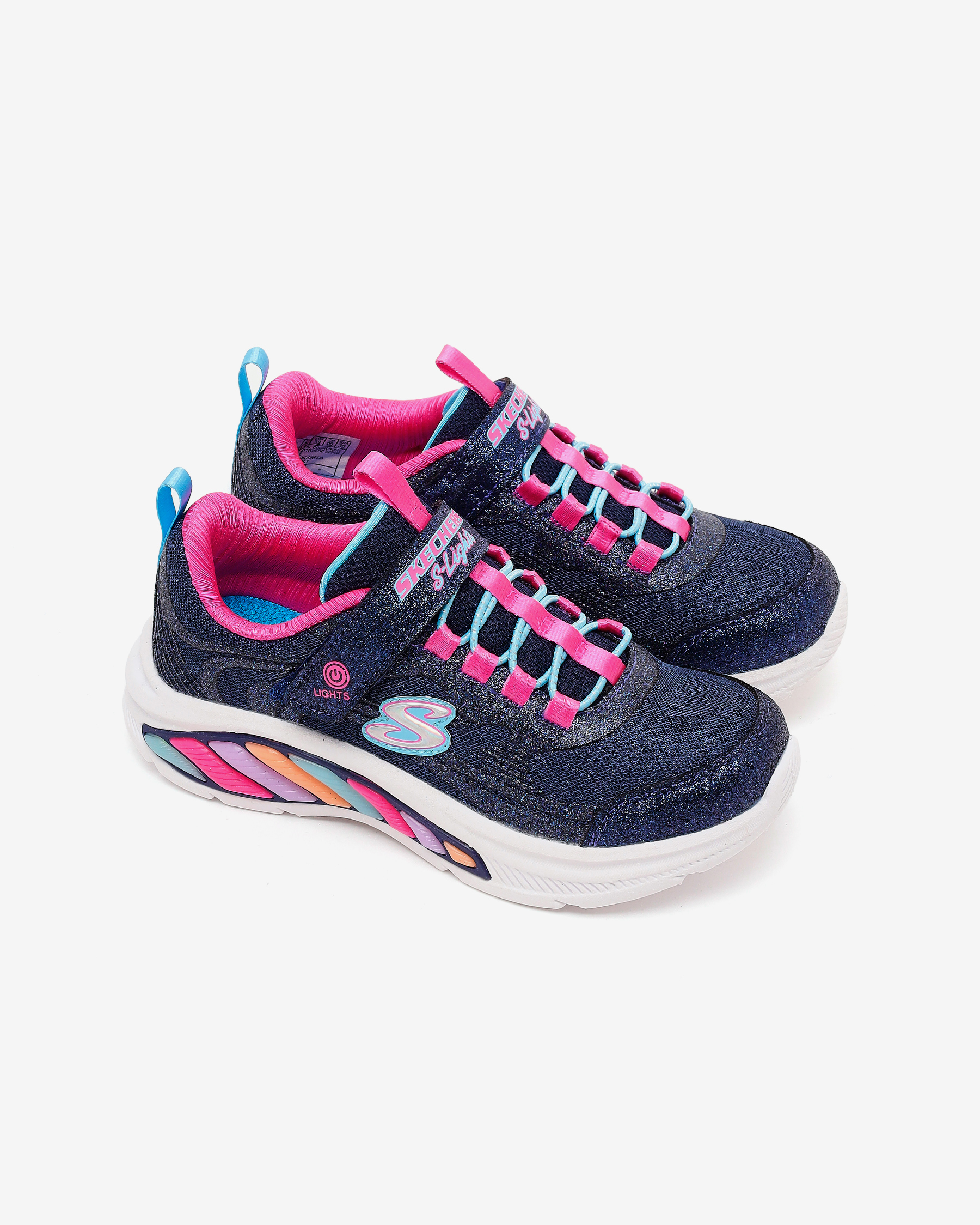ゆめきち Skechers Rainbow Cruisers-glitzy Glow Büyük Kız Çocuk Lacivert