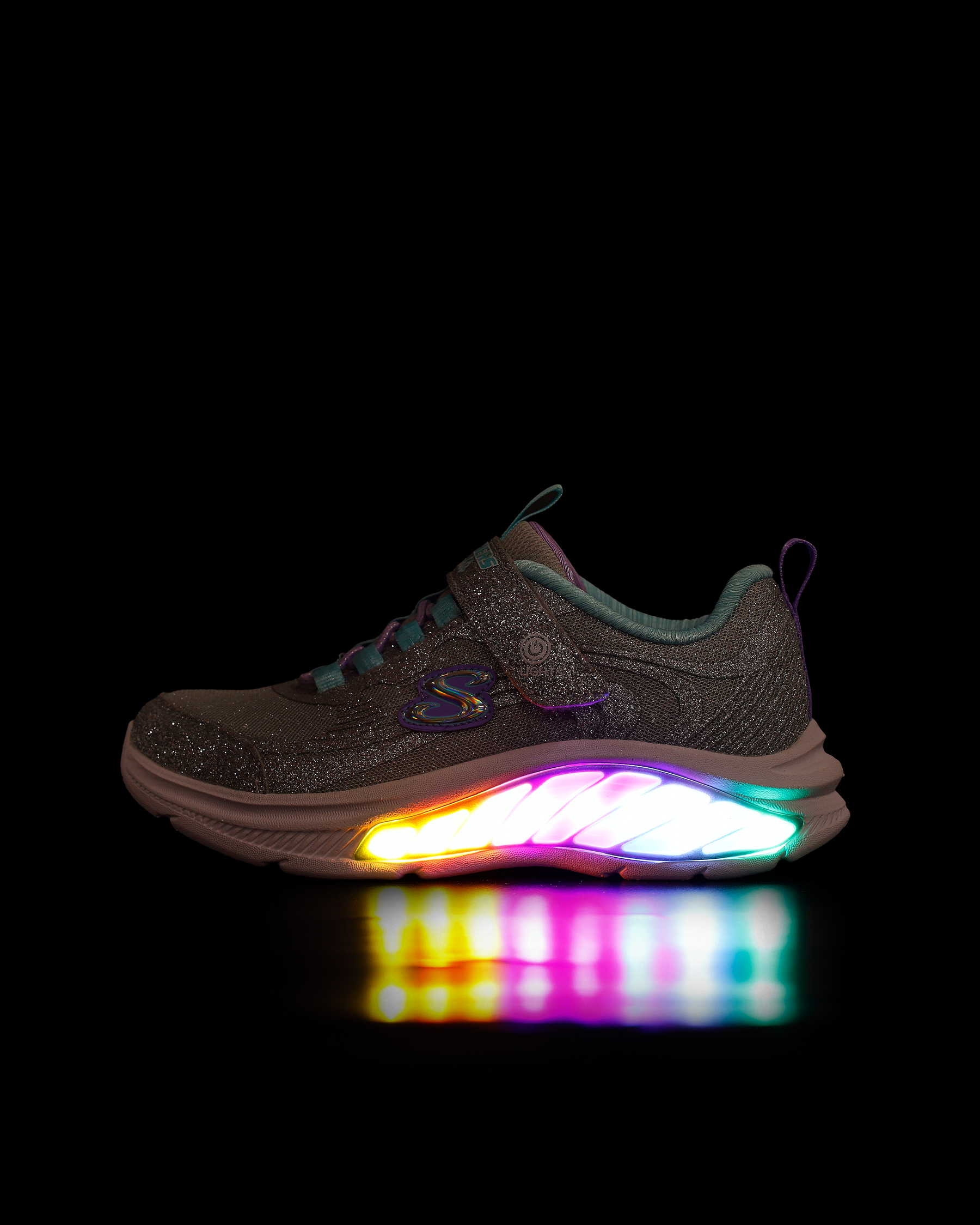 Skechers Rainbow Cruisers-glitzy Glow Büyük Kız Çocuk Gri Işıklı