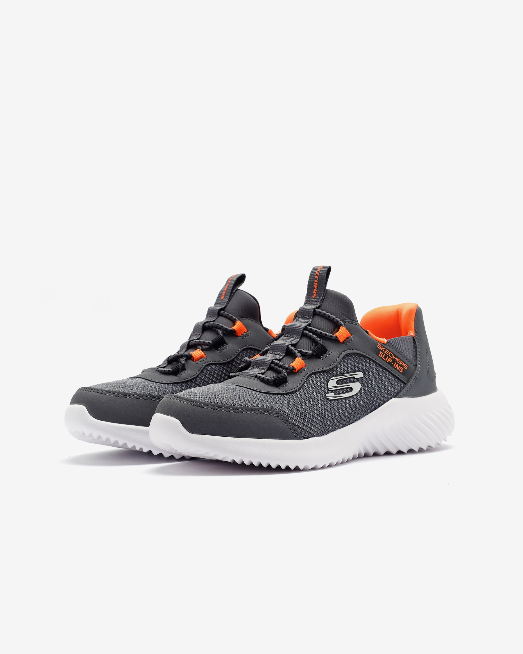 Skechers Bounder - Brisk-burst Büyük Erkek Çocuk Gri Spor Ayakkabı