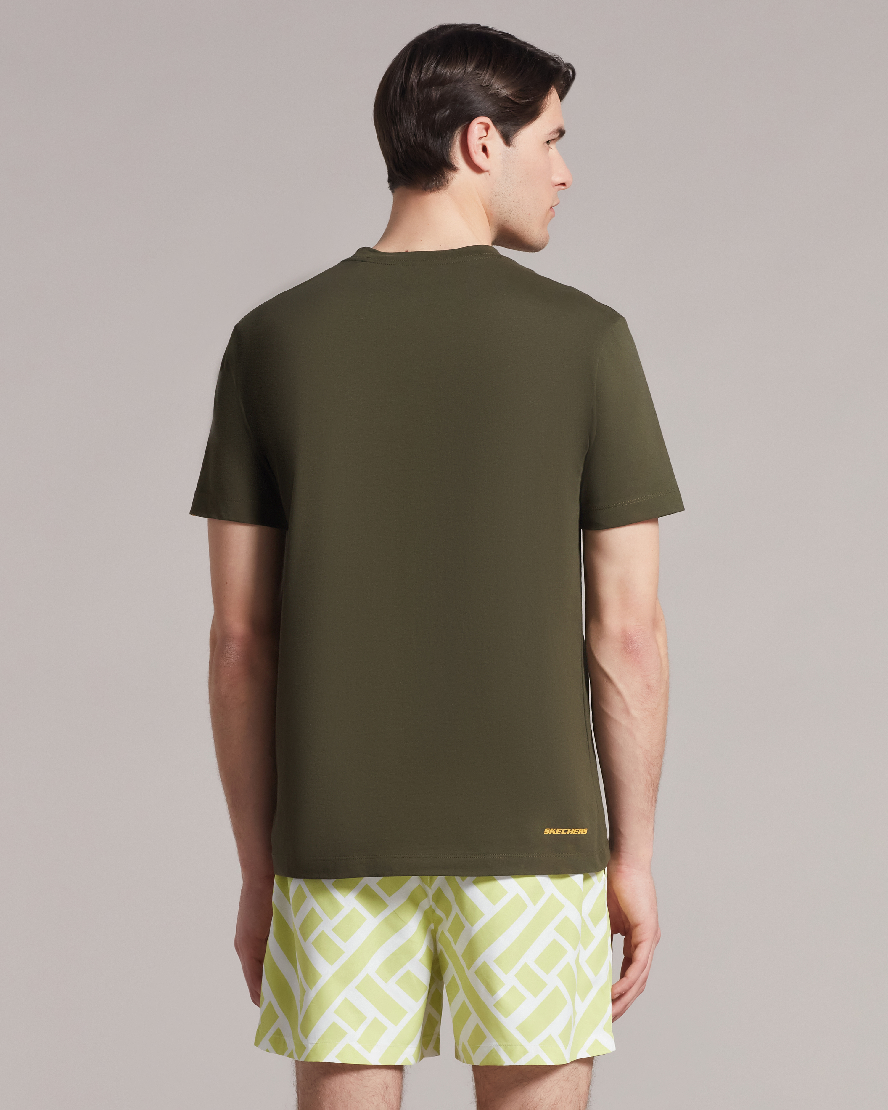 Skechers M Chest Logo T-shirt Erkek Haki Tshirt S212938-801
