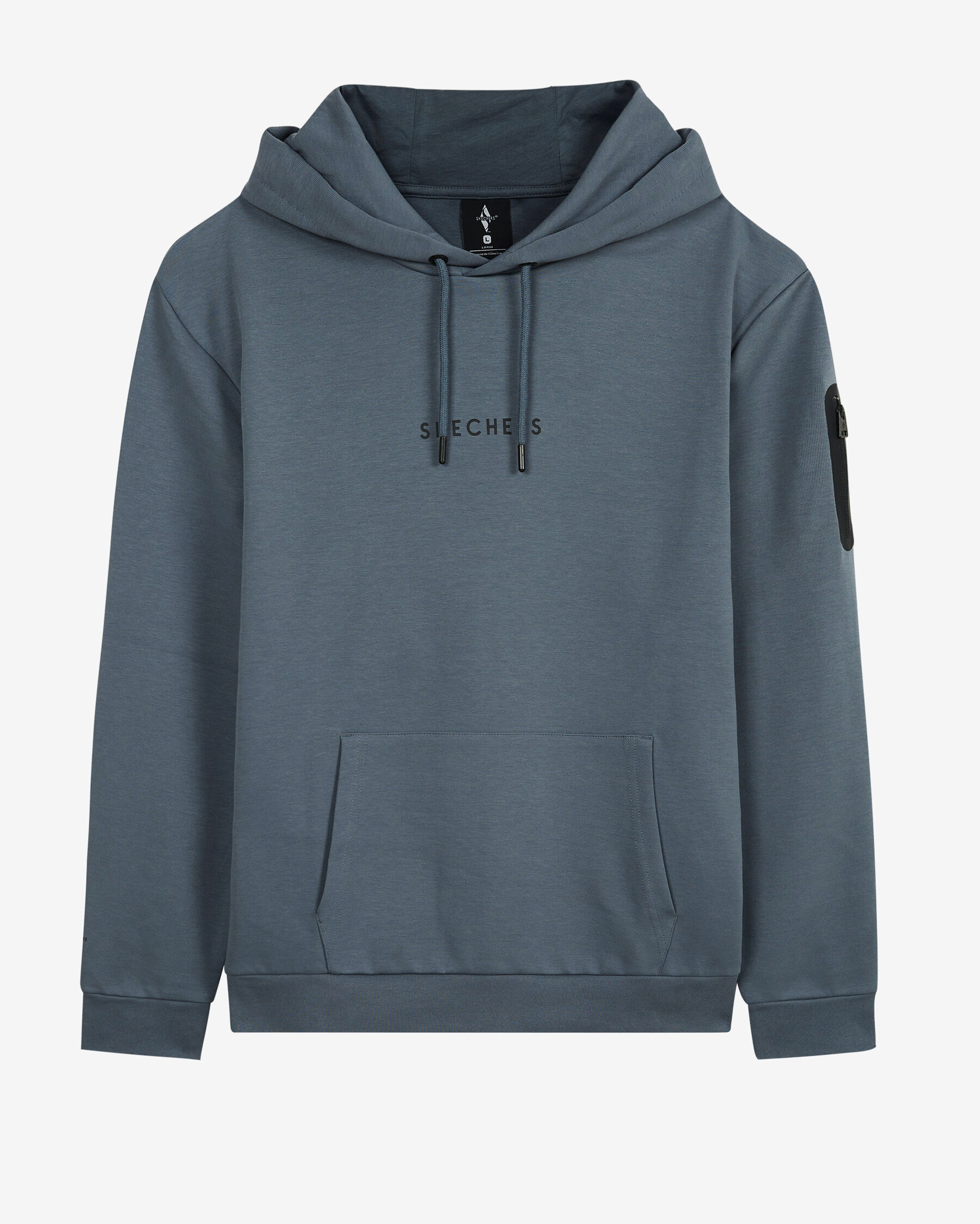 Skechers M 2Xi-lock Arm Zipped Hoodie Erkek Gri Sweatshirt S221022-003
