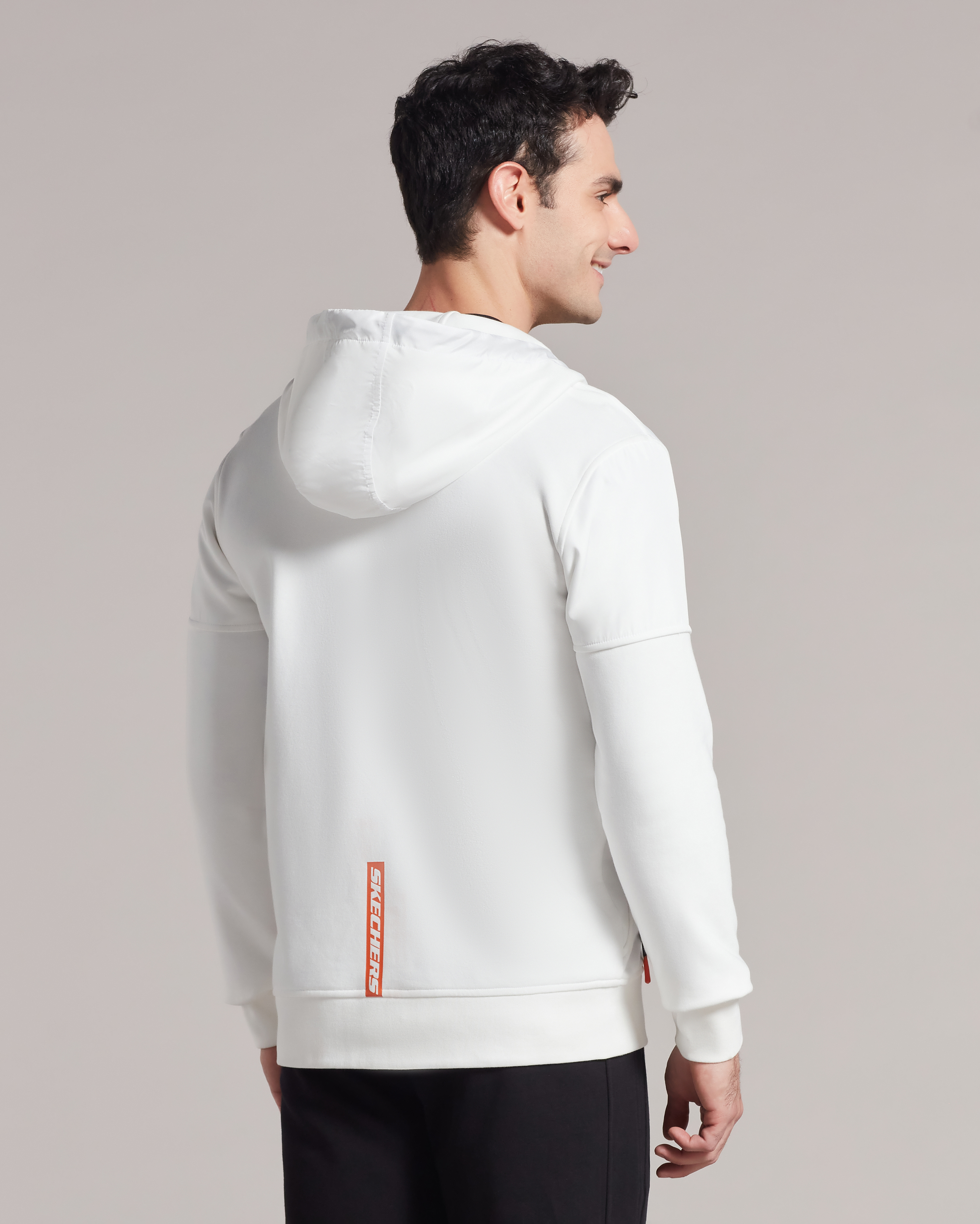 Skechers M Lw Fleece Pop Up Detailed Full Zip Hoodie Sweatshirt