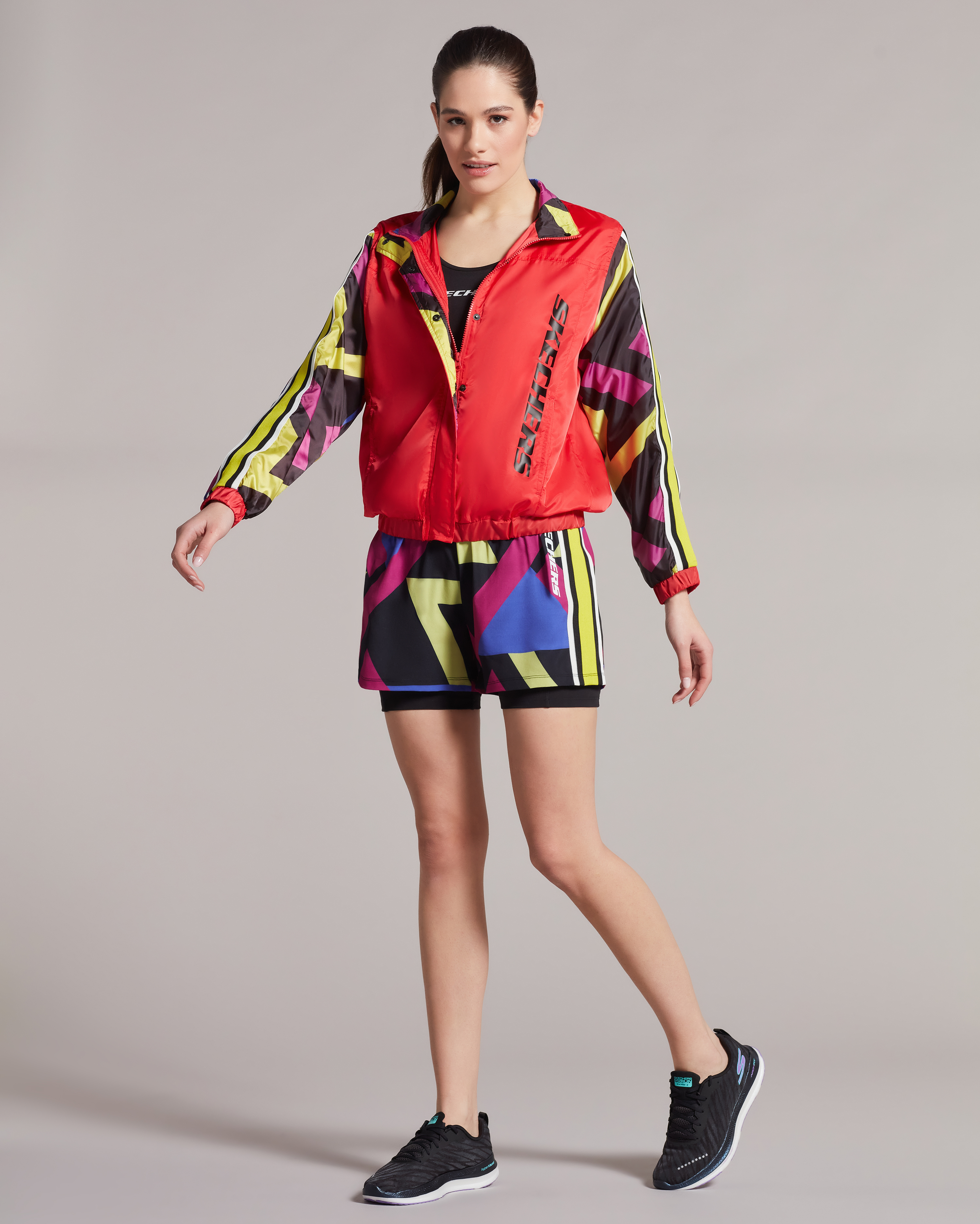 Skechers W Capsule Coll. Big Logo Full Zip Jacket Kadın Kırmızı