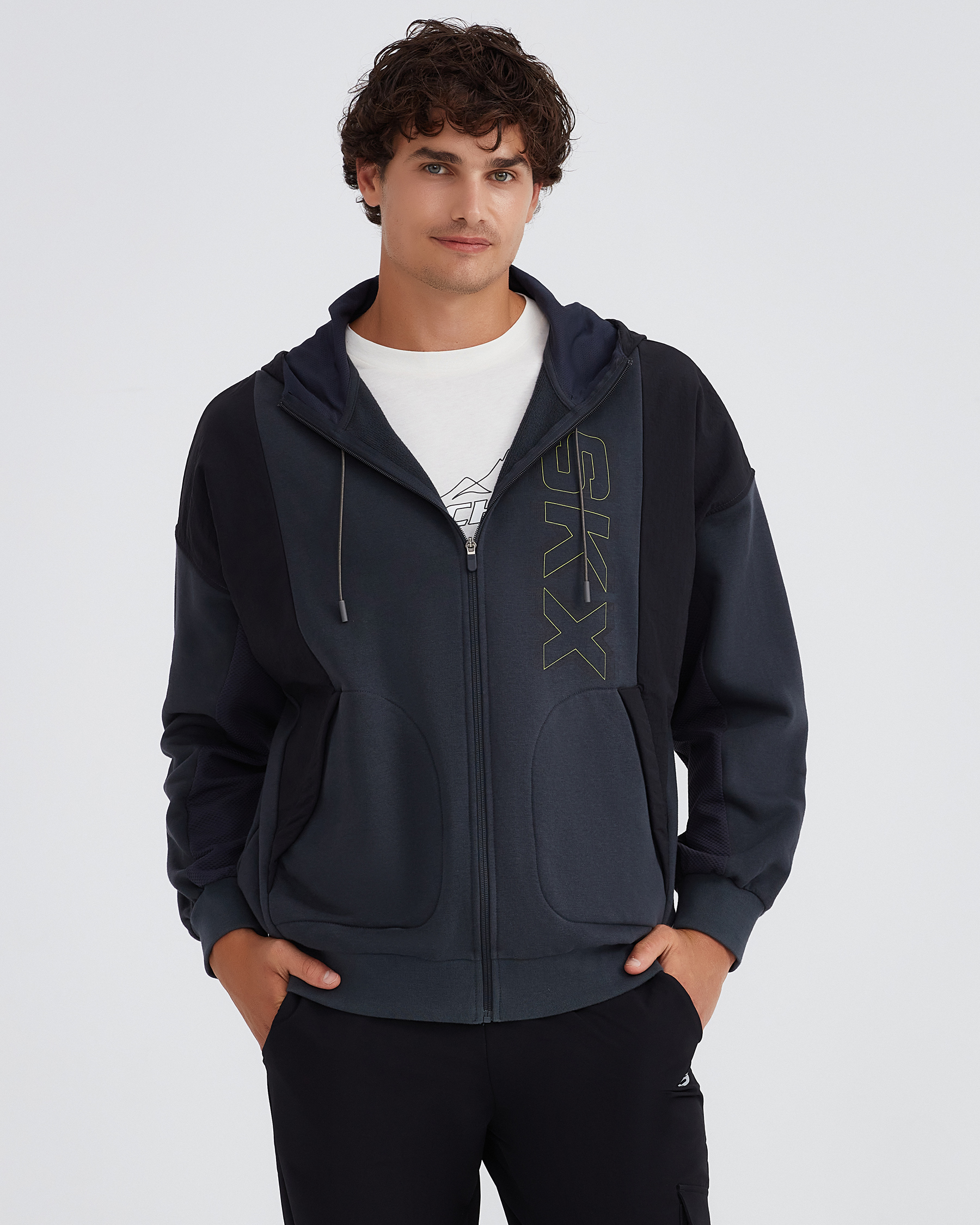Skechers M Lw Fleece Full Zip Hoodie Sweatshirt Erkek Gri Skechers M Lw Fleece Full Zip Hoodie Sweatshirt Erkek Gri