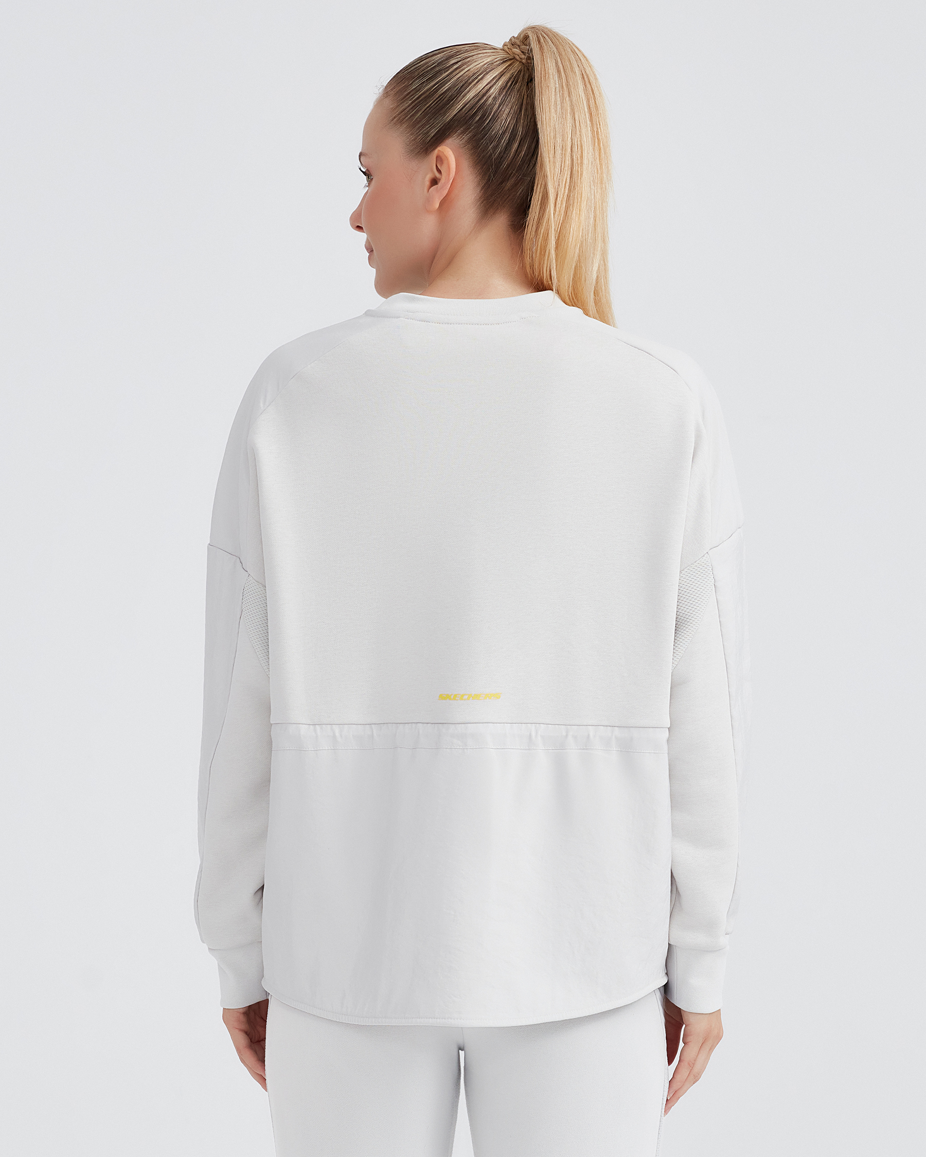 Skechers W Lw Fleece Crew Neck Sweatshirt Kadın Gri Sweatshirt