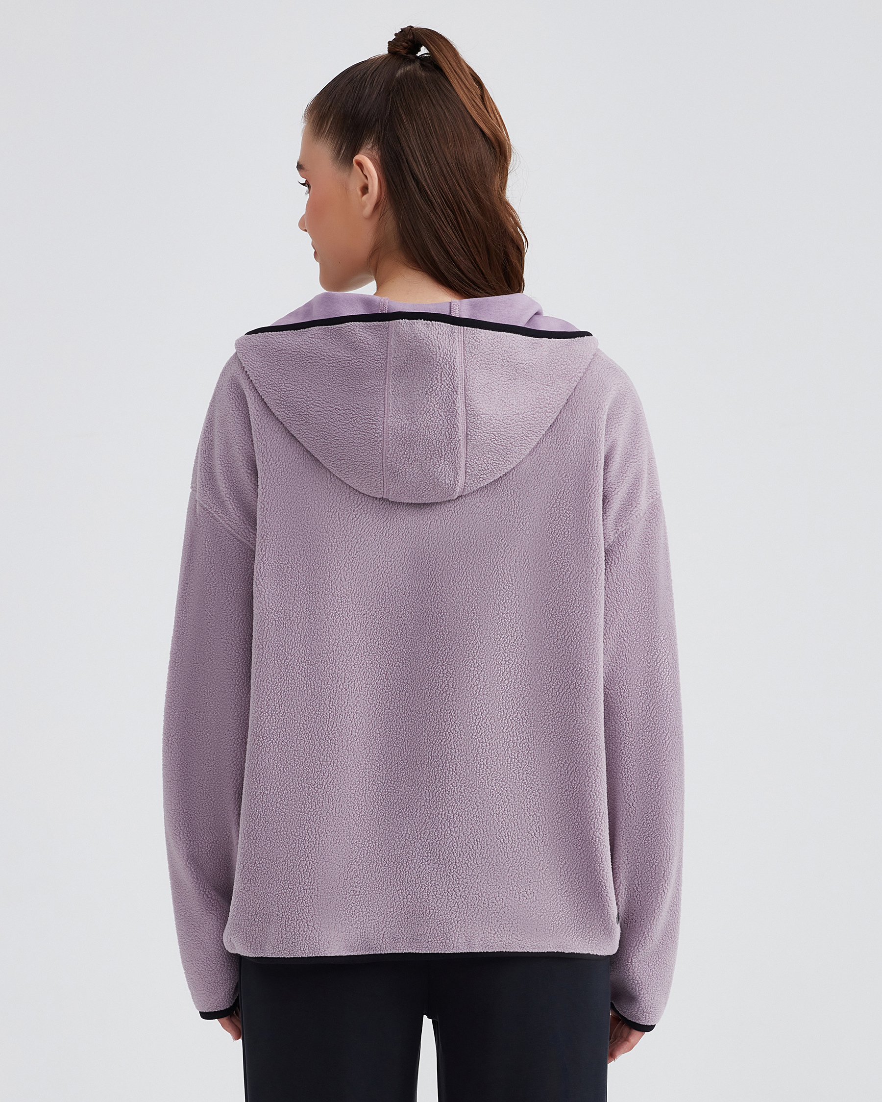 Skechers W Outdoor Fleece Half Zip Sherpa Kadın Pembe Sweatshirt