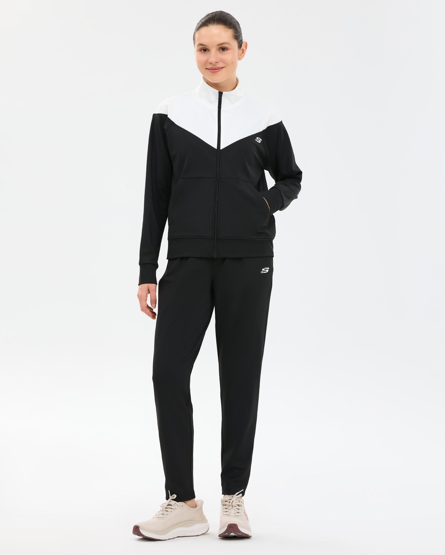 Skechers W Performance Coll. Track Suit Kadın Siyah Eşofman Takımı