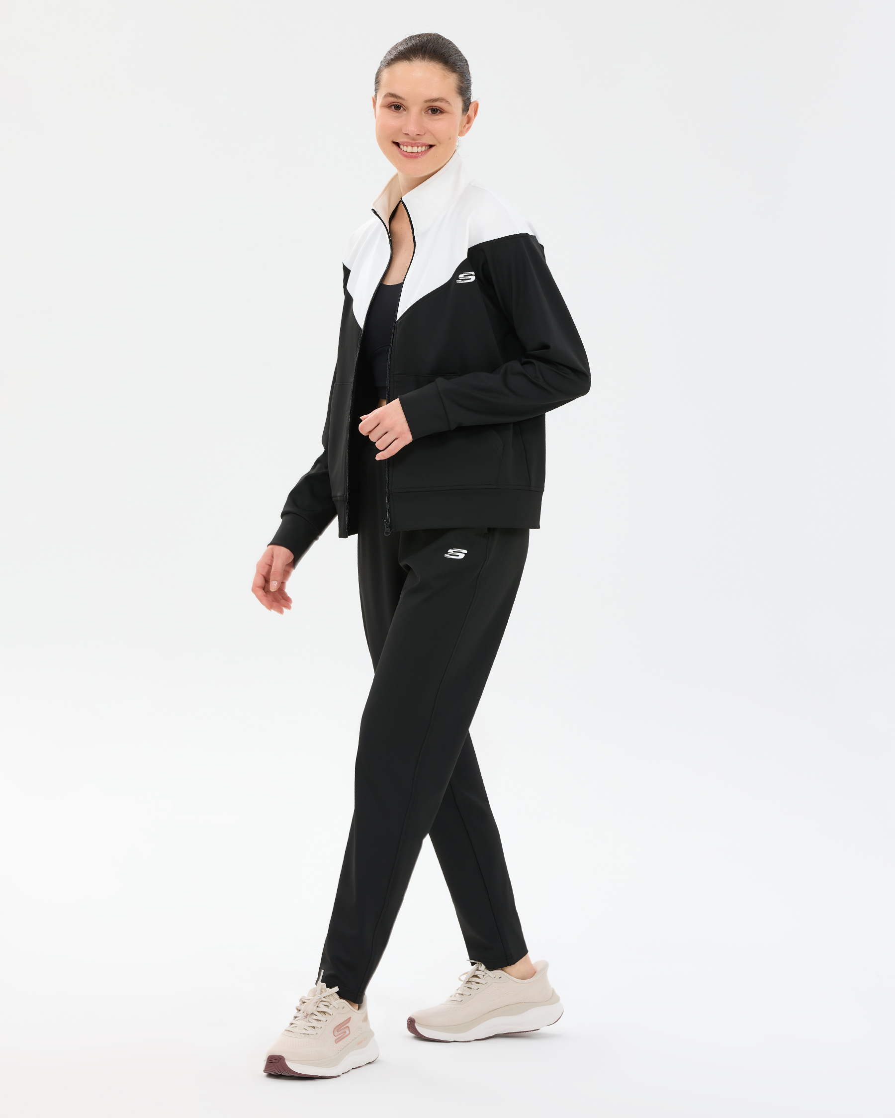 Skechers W Performance Coll. Track Suit Kadın Siyah Eşofman Takımı