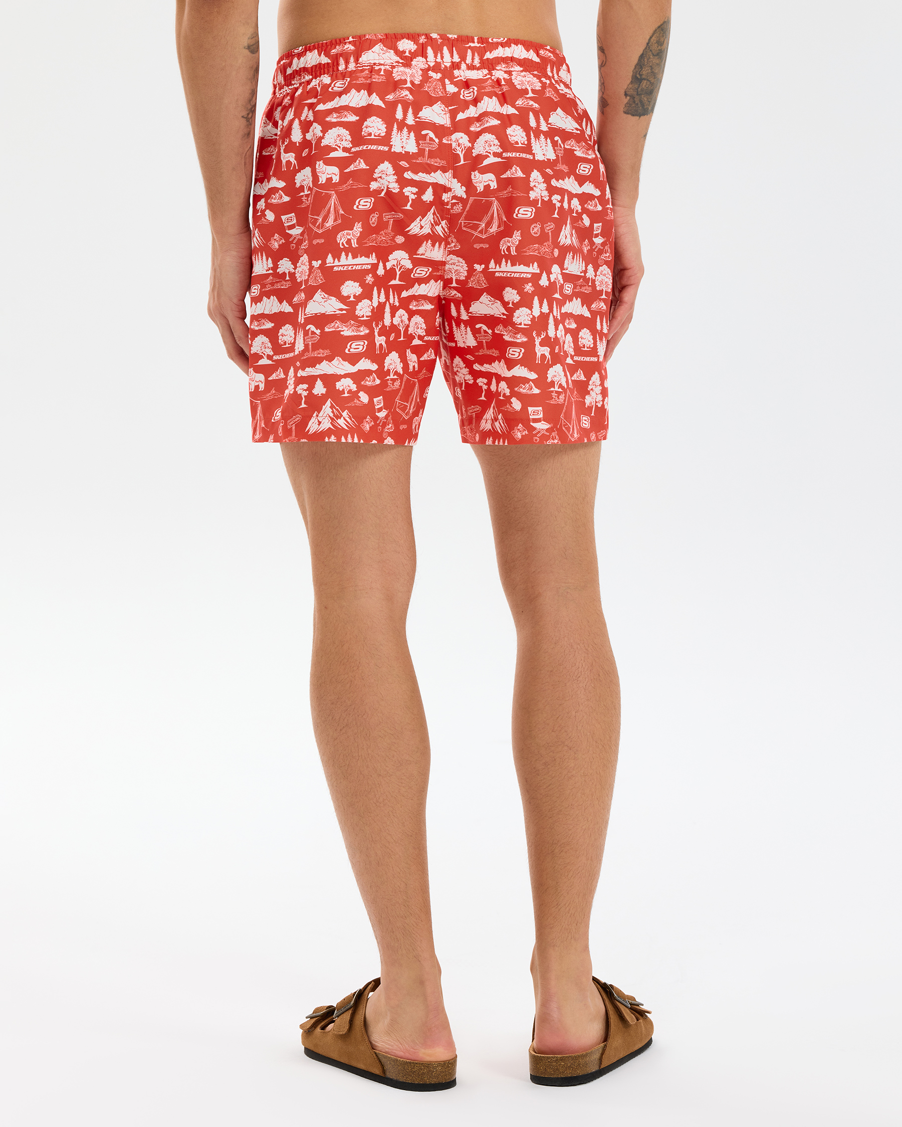 Skechers M 7 Inch Swimshort Erkek Kırmızı Deniz Şortu S2610132-0120