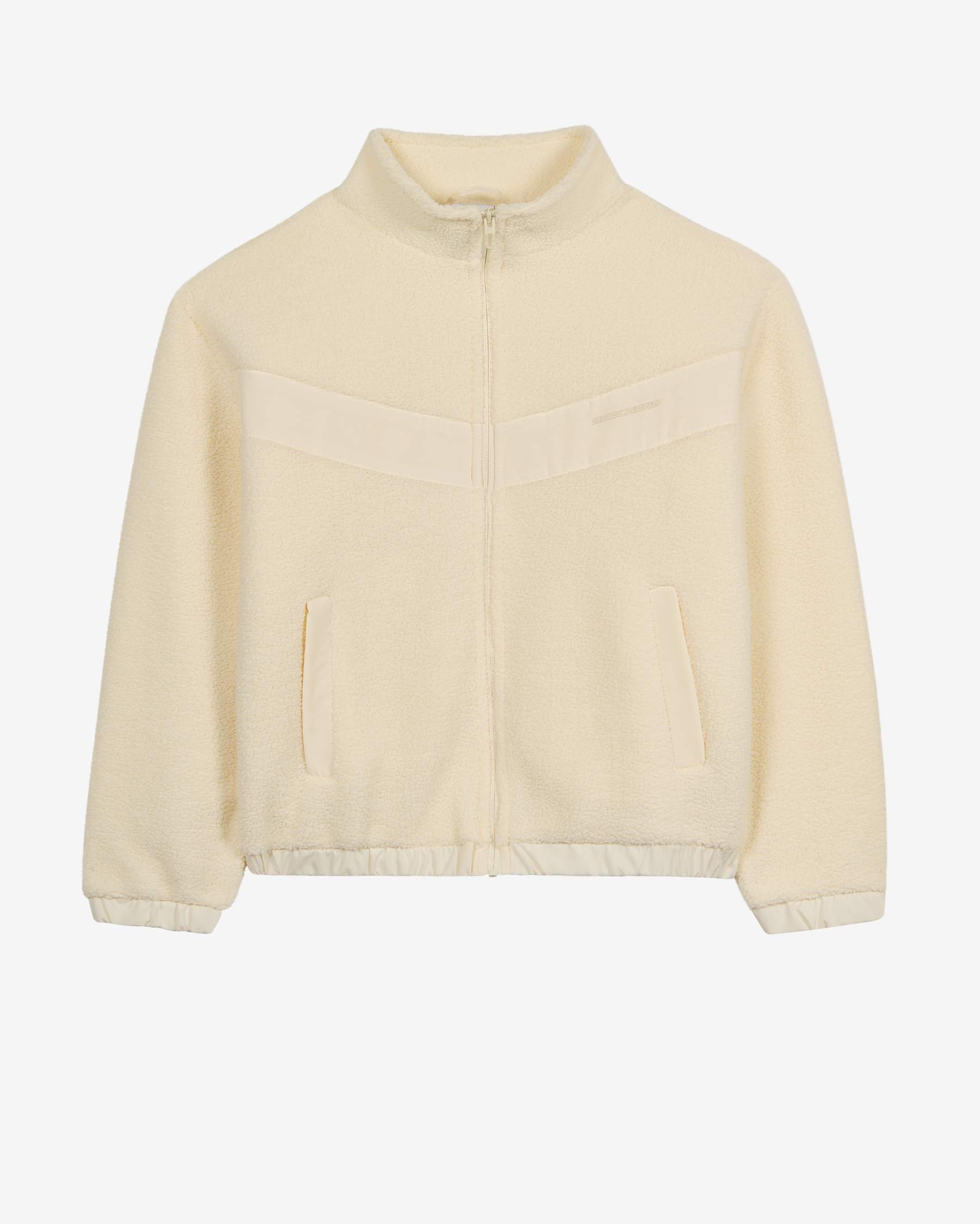 Skechers Skech Sherpa Contrast Full Zip Jacket Kadın Bej Mont