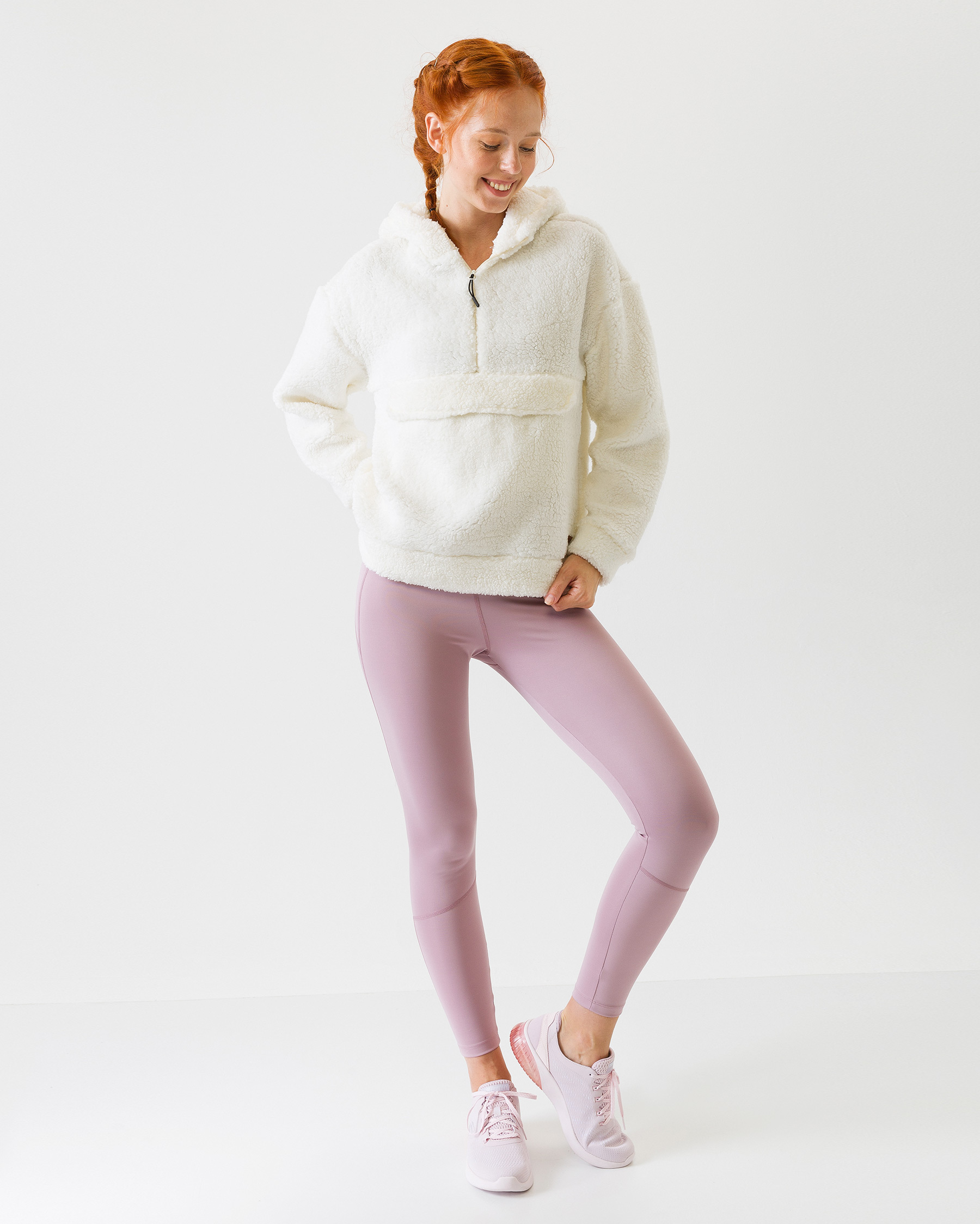 Skechers W W Sherpa Hz Jacket Kadın Beyaz Sweatshirt S192179-100