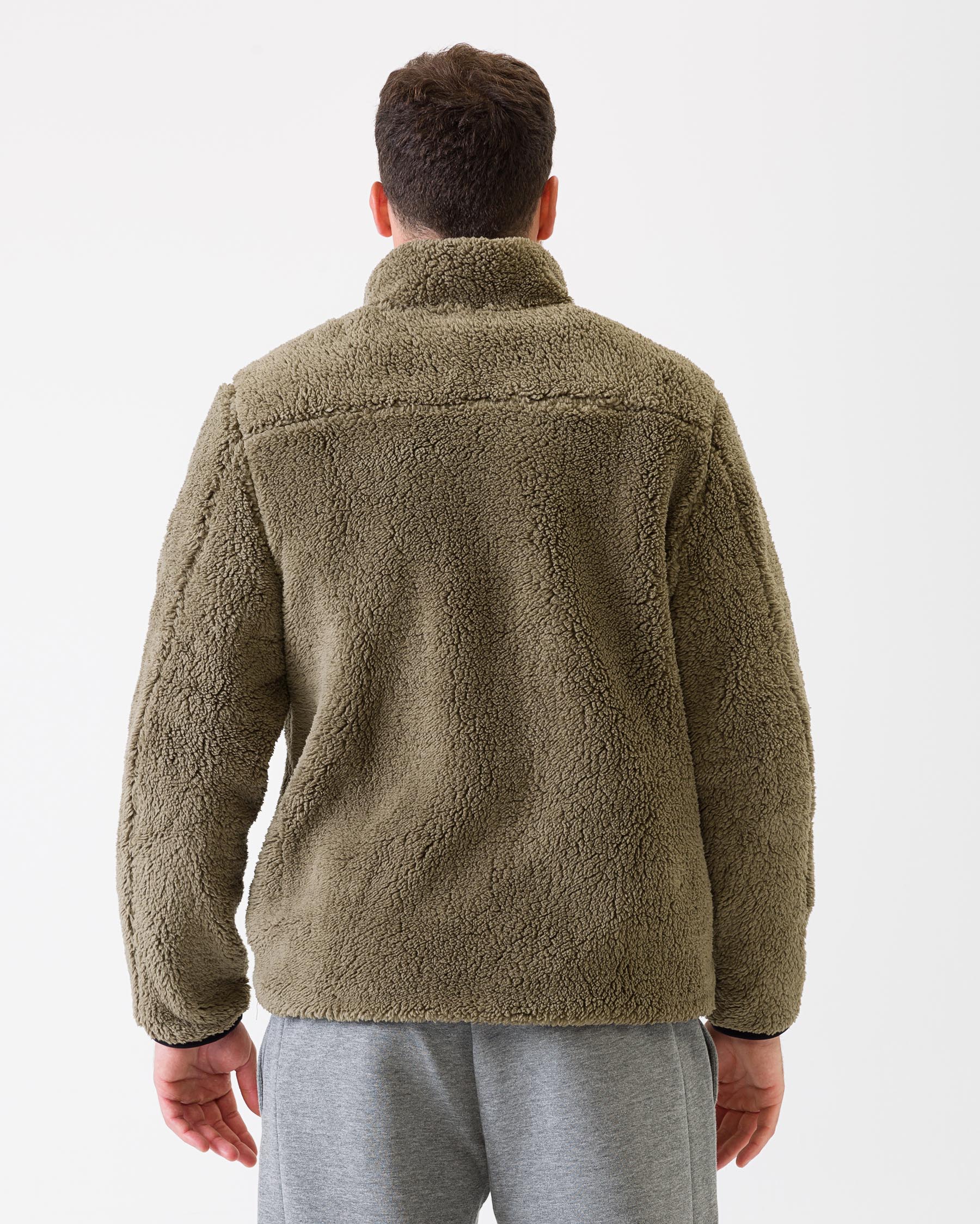 Skechers M Sherpa Fz Fleece Jacket Erkek Haki Sweatshirt S192118-300