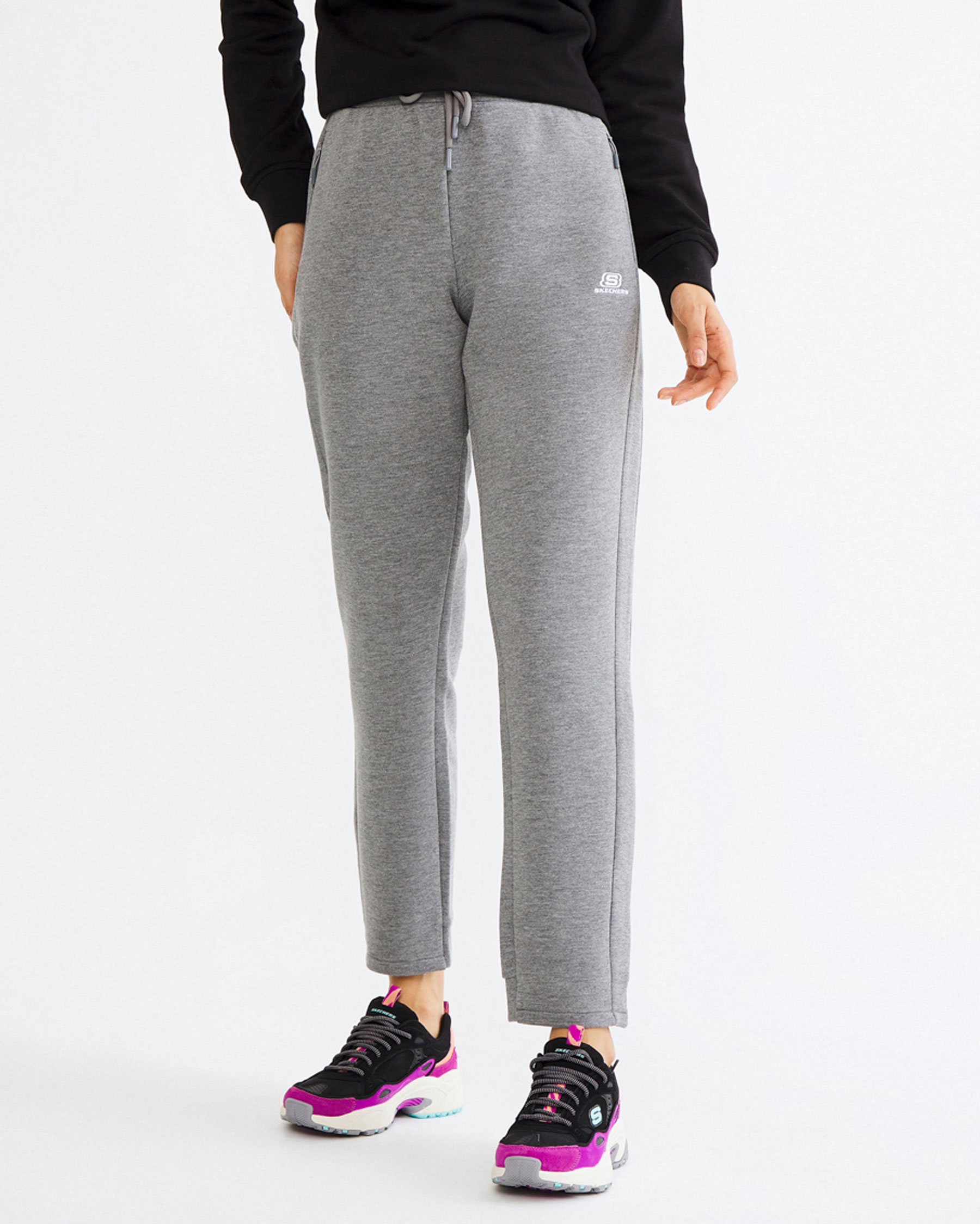 Lightweight Fleece W Elevated Slim Pan Kadin Gri Esofman Alti