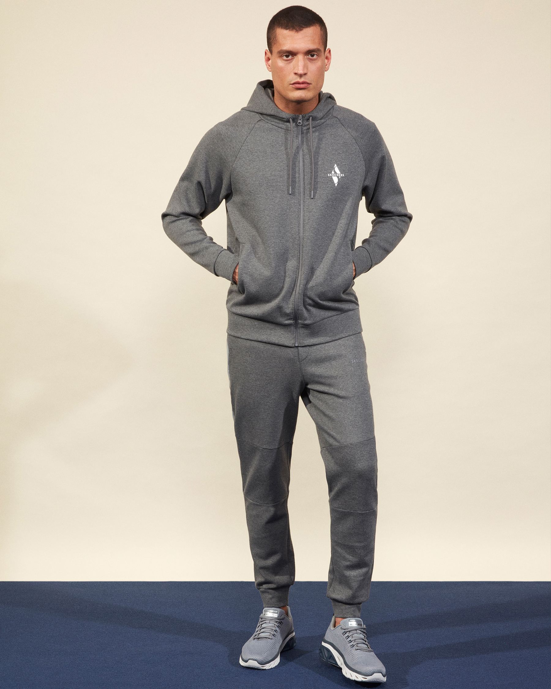 Skechers 2Xi-lock M Hoodie Sweatshirt Erkek Gri Sweatshirt S211563-036