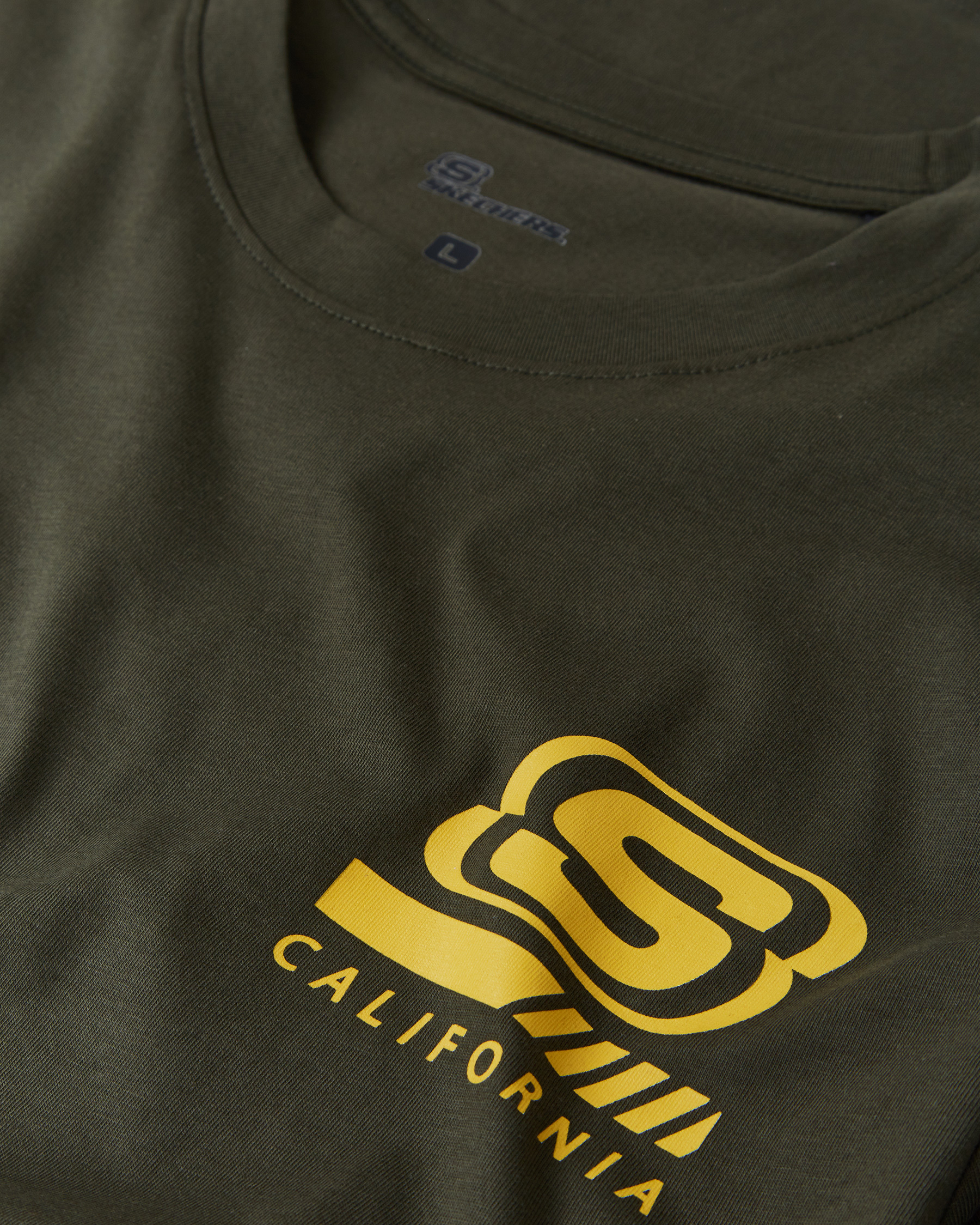 Skechers M Chest Logo T-shirt Erkek Haki Tshirt S212938-801
