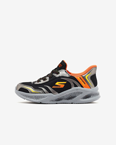Skechers Flexglow Ultra Büyük Erkek Çocuk Siyah Işıklı Spor