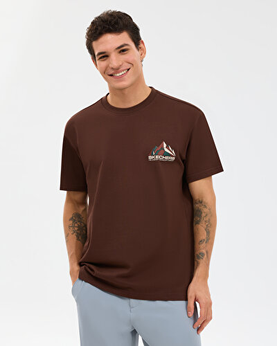 Skechers M Graphic Tee Reflect Logo Oversize T-shirt Erkek Gri