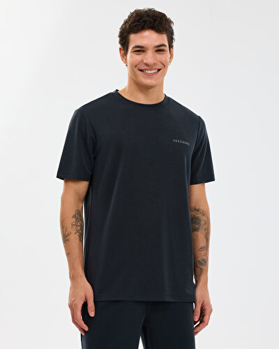 Skechers M Graphic Tee Reflect Logo Oversize T-shirt Erkek Siyah
