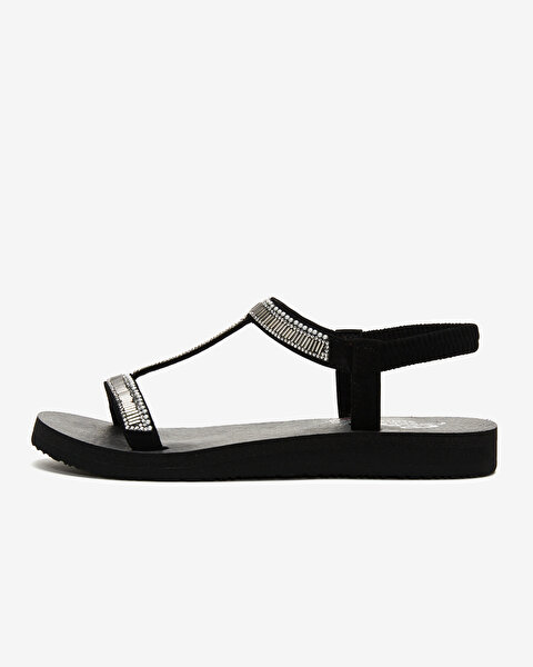 Skechers Meditation Kadın Siyah Sandalet 119292 BLK