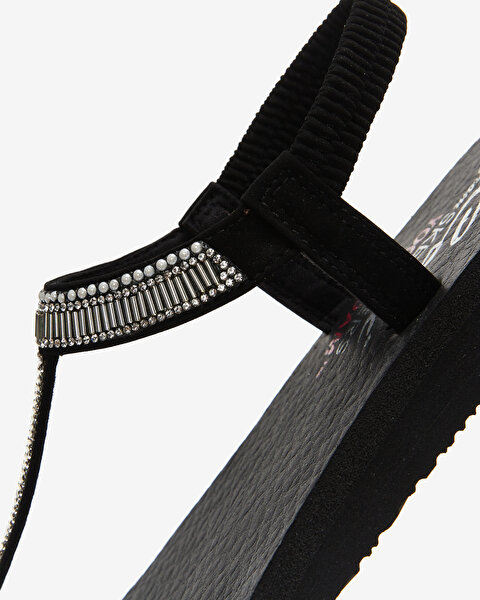 Skechers Meditation Kadın Siyah Sandalet 119292 BLK-7