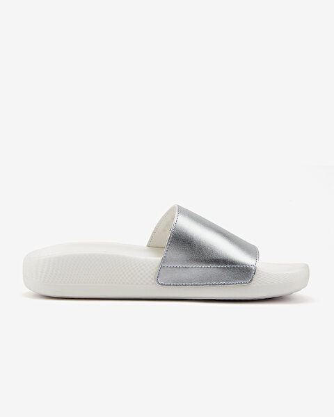 Skechers Hyper Slide  -  Shine On Kadın Gri Terlik 140431 SIL-1