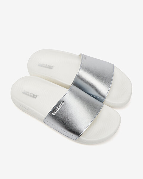 Skechers Hyper Slide  -  Shine On Kadın Gri Terlik 140431 SIL-5