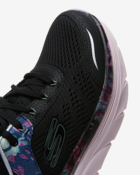 Skechers D lux Walker Floral Habits Kad n Siyah Sneakers 149609 BKPR