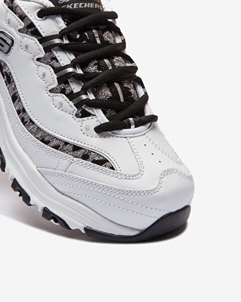 Skechers D'lites  -  Fancy Leopard Kadın Beyaz Sneakers 149099 WBK-6