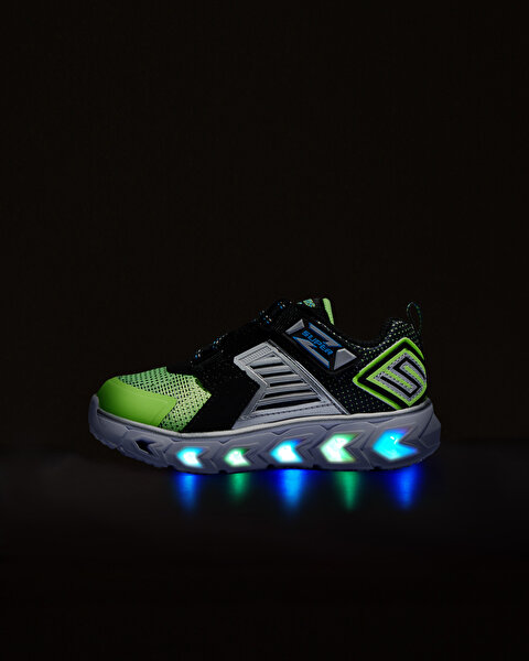 Skechers Hypno - Flash 2.0 -  Rapid Quake Küçük Erkek Çocuk Haki Işıklı Spor Ayakkabı 90587N LMBK-9