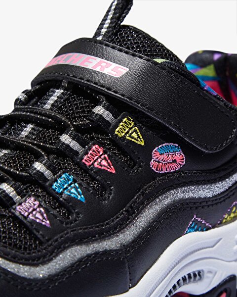 Skechers D'lites  - In Stitches Büyük Kız Çocuk Siyah Sneakers 80524L BKMT-7