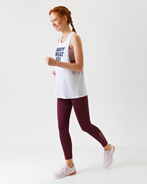 Skechers Ready Go Muscle Tee Kadın Beyaz Atlet WTT15 WHT-5
