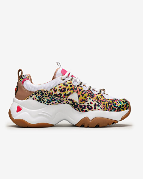 Skechers Premium Heritage: D'lites 3.0  -  Cheetah Queen Kadın Beyaz Sneakers 149109 WMLT-1