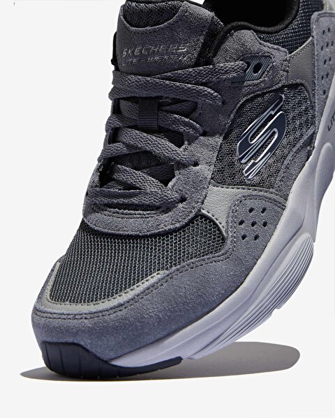 Skechers Meridian Ostwall Erkek Gri Spor Ayakkab 52952 CCGY