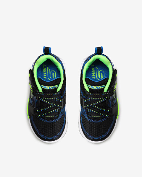 Skechers Flex - Glow  -  Parrox Küçük Erkek Çocuk Siyah Işıklı Spor Ayakkabı 90543N BBLM-5