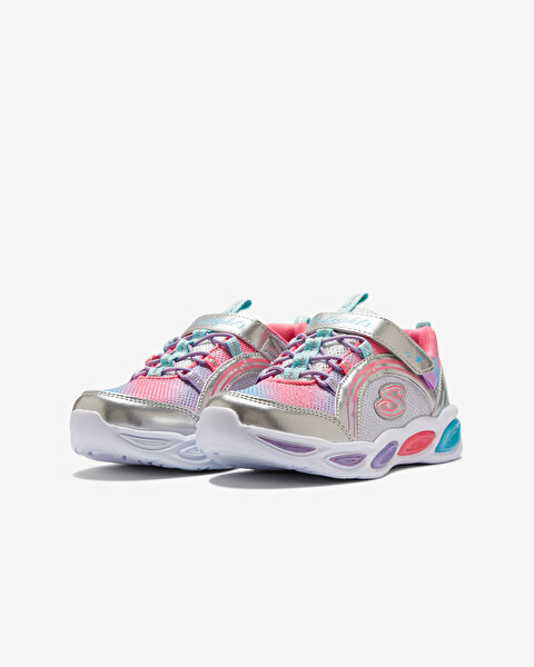 Skechers Shimmer Beams Büyük Kız Çocuk Gri Işıklı Spor Ayakkabı 20269L SMLT-3