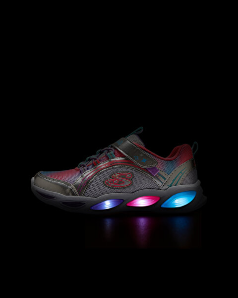 Skechers Shimmer Beams Büyük Kız Çocuk Gri Işıklı Spor Ayakkabı 20269L SMLT-9