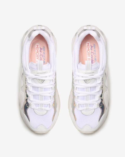 Skechers D'lites Liquid Silver Kadın Beyaz Sneakers 13380 WNT