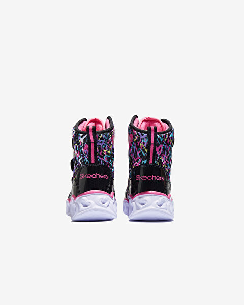 Skechers Heart Lights Büyük Kız Çocuk Siyah Işıklı Bot 20288L BKHP-5