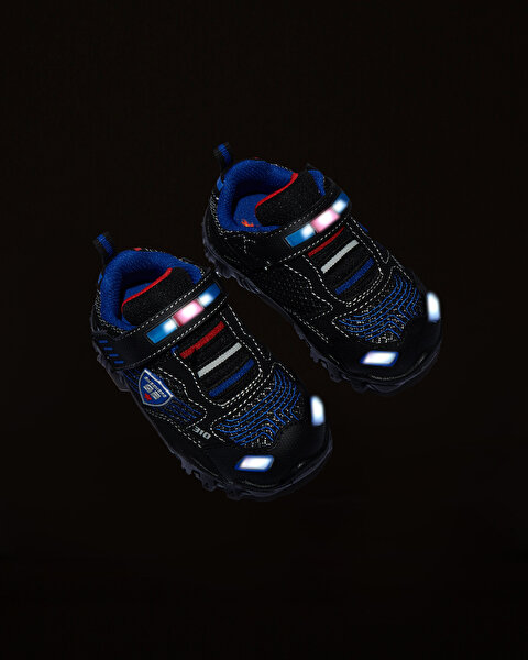 Skechers Damager Iii  -  Lil Patroller Küçük Erkek Çocuk Siyah Işıklı Spor Ayakkabı 400020N BKRB-9