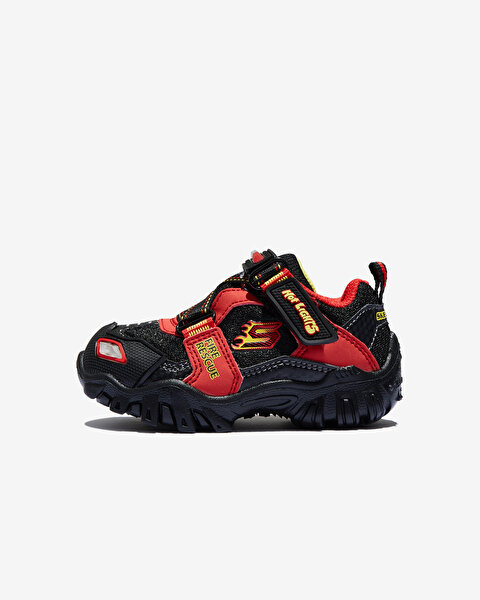Skechers Damager Iii  -  Fire Stopper Küçük Erkek Çocuk Siyah Işıklı Spor Ayakkabı 400019N BKRD