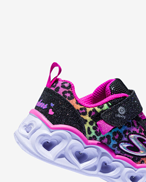Skechers Heart Lights Büyük Kız Çocuk Siyah Işıklı Spor Ayakkabı 302145L BKMT-9